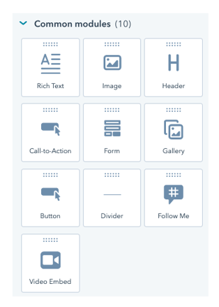Drag and drop HubSpot CMS-1