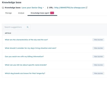HubSpot update Knowledge Base Agent