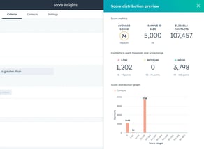 HubSpot update lead & health score preview