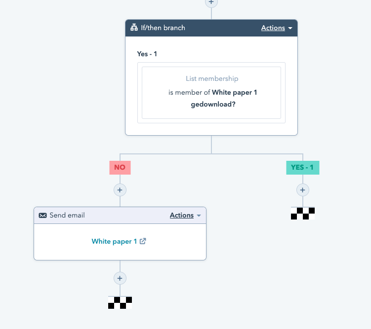 If then statement in HubSpot workflow