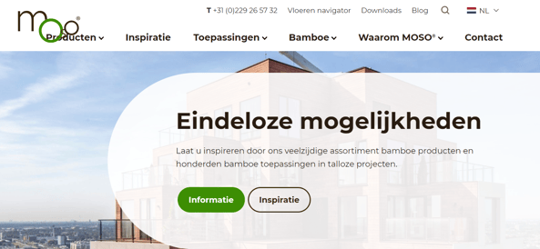 Hubspot website - moso voorbeeld