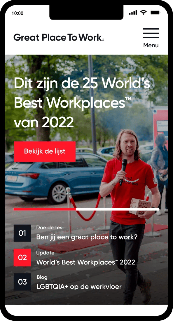 Great Place to Work website design
