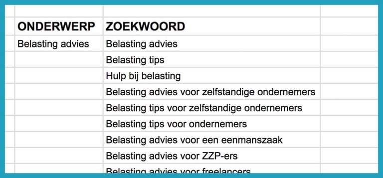 Zoekwoorden onderzoek - stap 3 | Bureau Bright