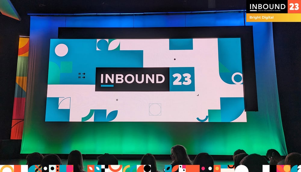 Presentatie tijdens INBOUND 2023, het jaarlijkse HubSpot-event, bijgewoond door Bright Digital.