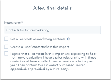 Contact import
